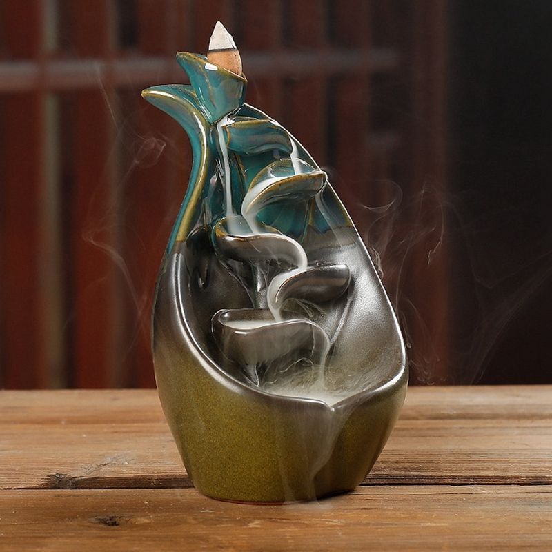 Backflow Incense Burner Ceramic Aromatherapy Furnace Lotus