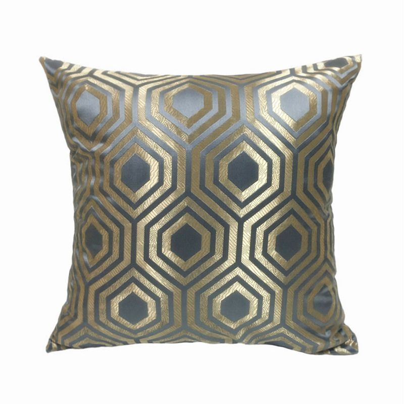 Mode Brillant Vérifier Beige Gris Bleu Géométrie Intérieur Taie D Oreiller Décoratif Carré Canapé Au Sol Chaise Home Déco Literie Housse De Coussin
