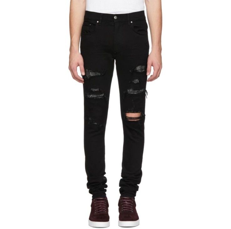 ripped jeans with rhinestones