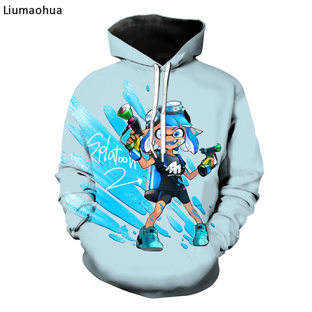 2021 New Video Games Splatoon 2 Hoodies Men Women Octopus Harajuku 3D