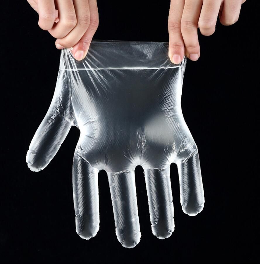 2021 =1Bag Poly Gloves Plastic Food Glove Disposable Gloves Cleaning