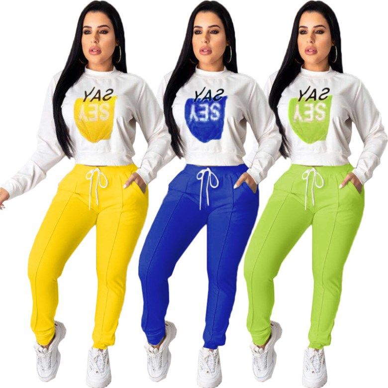Mapletop 1Set Girl Long Sleeve Print T-Shirt Tops+Pants Outfits Clothes