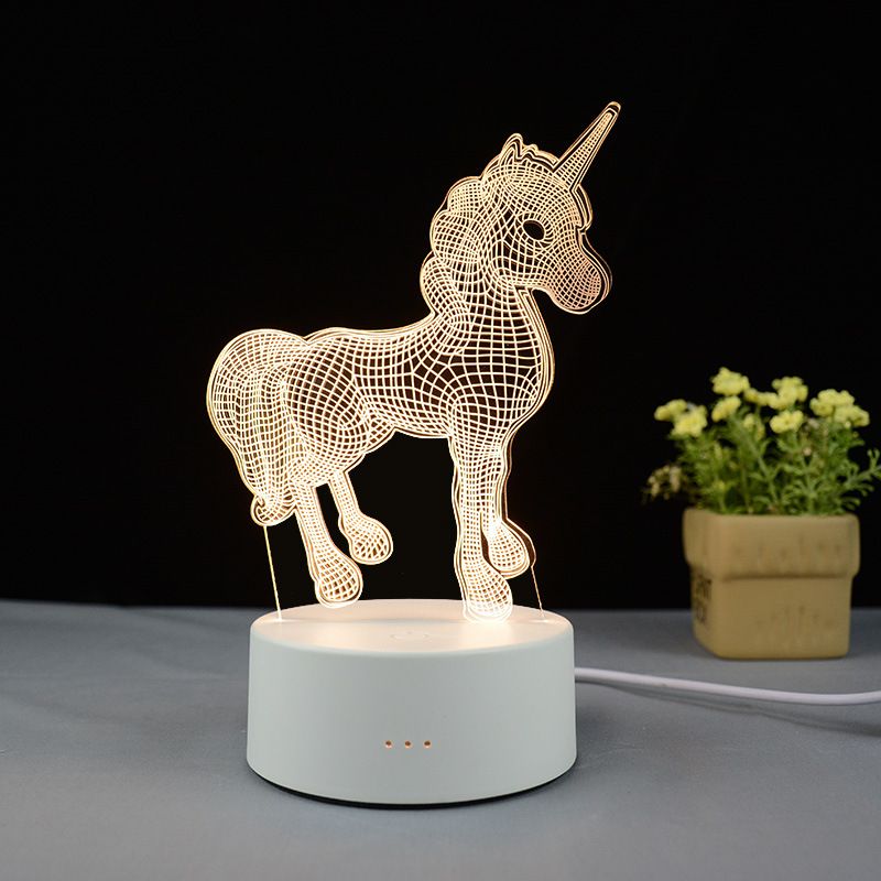Child Nightlight Unicorn Desk Lamp Birthday Gift Usb Rgb 3d Led Heart Shaped Night Light Led Best Snake