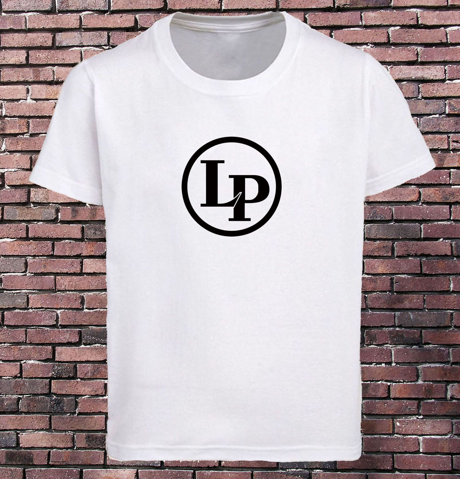 Compre LP Latin Percussion Drums Logo Camiseta Hombre Camiseta Blanca