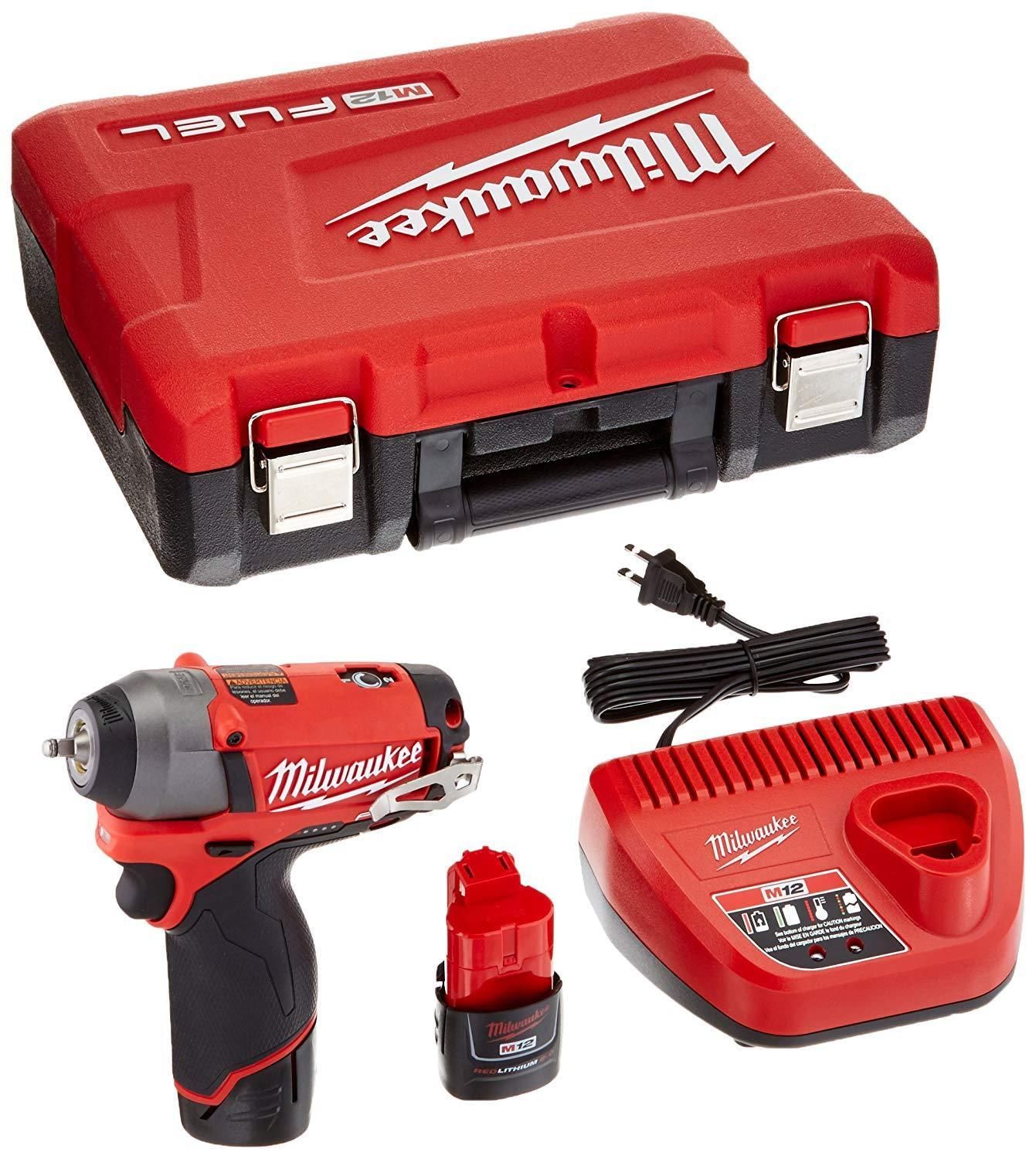 2020 Milwaukee 2452 22 M12 Fuel 1/4 Drive Impact Wrench Kit W/ 2