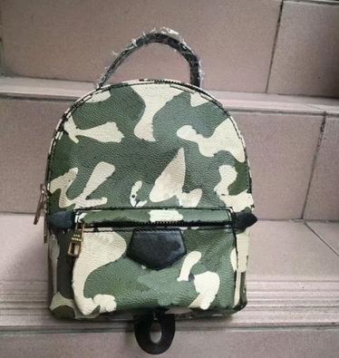 Hot Sale PU Leather High Quality Backpack Bag Women Camouflage Mini Backpacks Designer Fashion ...