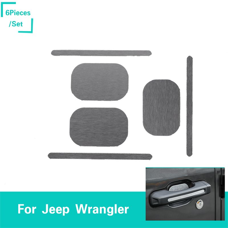 Car Door Tail Door Handle Decorative Bows Silver 2door For Jeep Wrangler Jl 2018 High Quality Auto Exterior Accessories
