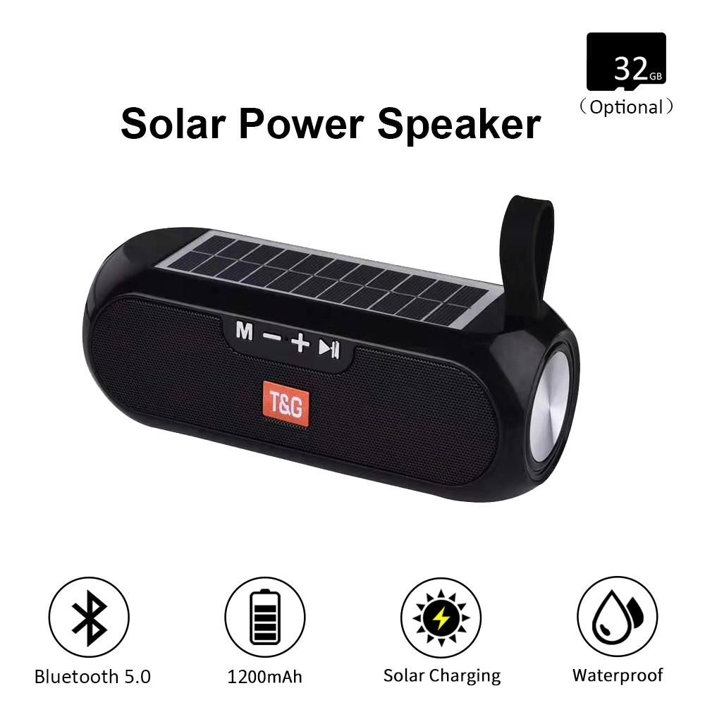 Best TG182 Solar Power Bluetooth Speaker Portable Column Wireless