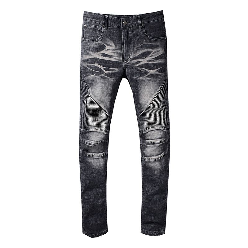 2020 Balmain Brand New Mens Jeans Fashion Distressed Zipper Ripped ...