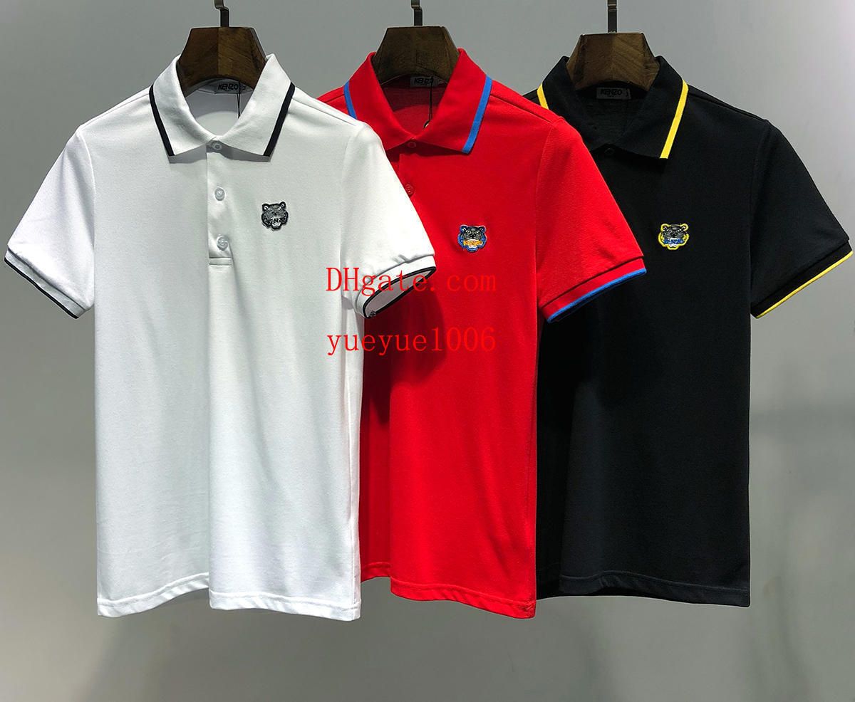 Mens Italy Style Polo Shirt Lapel Business T Shirts Fashion Brand ...