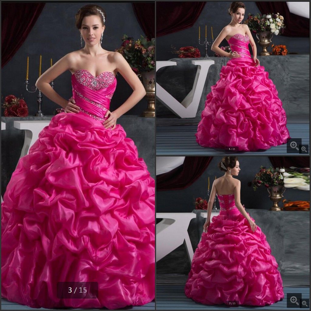 Strapless Pleated Prom Dress