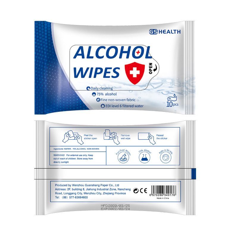 2021 75% Alcohol Hand Alcohol Wipes Individually Wrapped Large For
