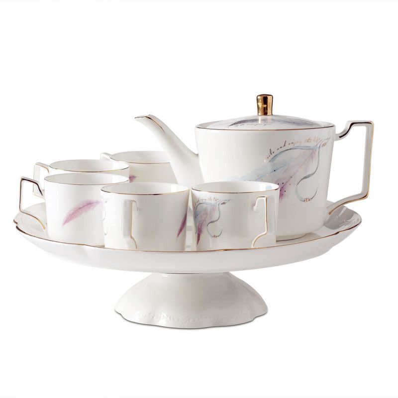 2021 European Tea Cup Set British Ceramic Coffee Sets With Tray Teapot
