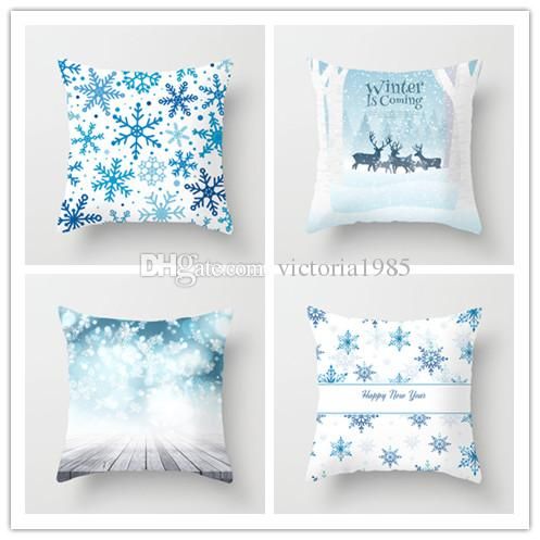 45x45cm Pillow Case Merry Christmas Decorations For Home Cartoon