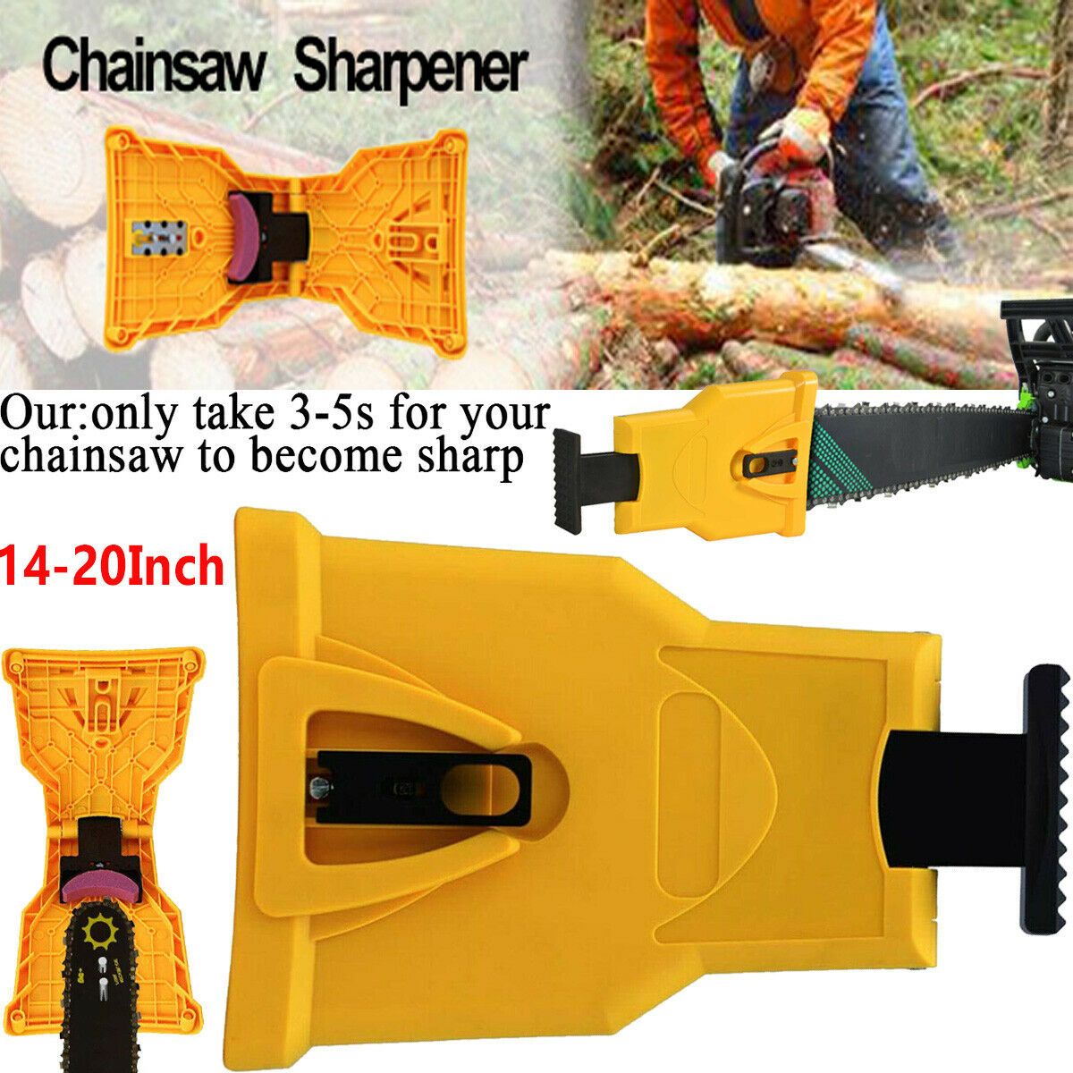 2021 Chainsaw Sharpener, Universal Chainsaw Teeth Sharpener Work Fast