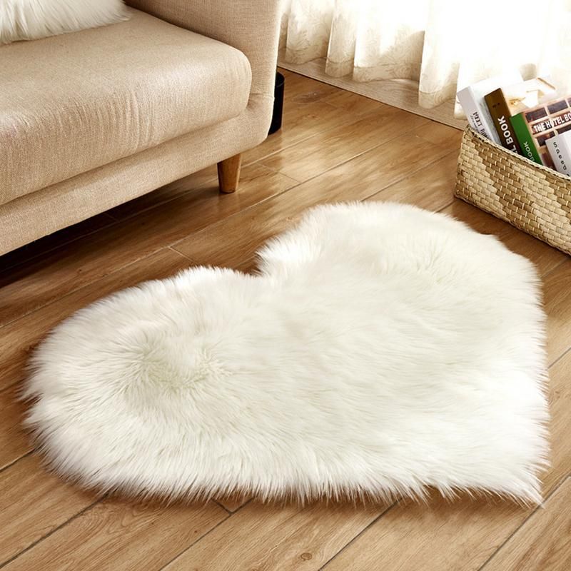 Soft Faux Fur Wool Living Room Sofa Carpet Plush Carpets Bedroom Cover Mattress Non Slip Floating Heart Shape Carpets Custom Carpets For Bedroom Soft Faux Fur Wool Living Room Sofa Carpet Plush Carpets Bedroom Cover Mattress Non Slip Floating Heart Shape Carpets Custom Carpets For Bedroom