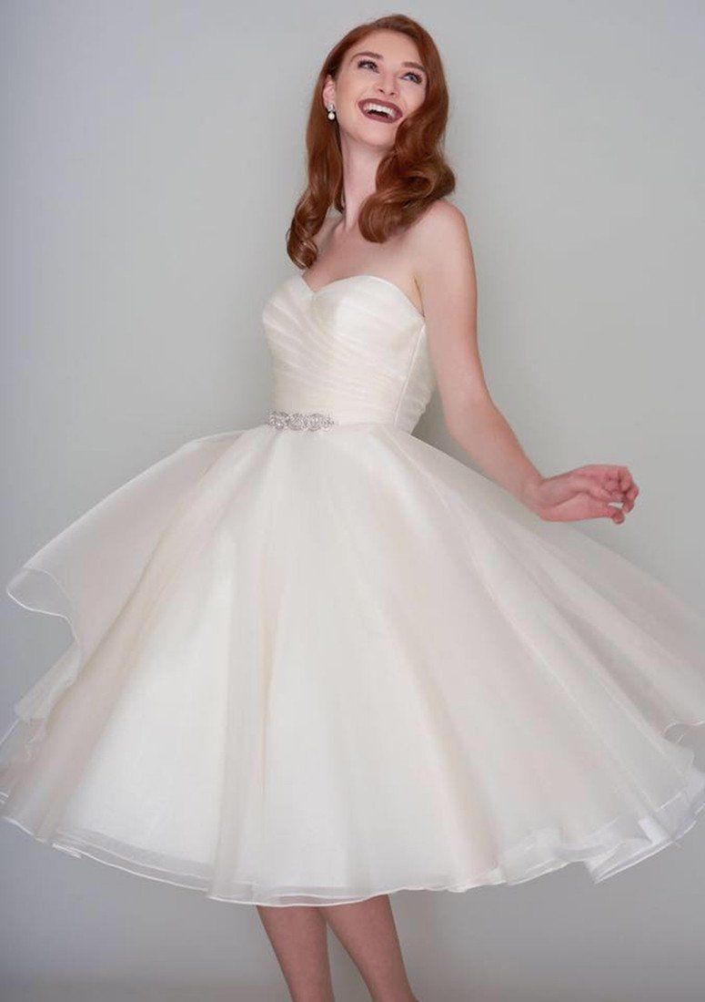 Pleated Bodice Wedding Dress