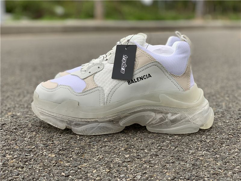 Balenciaga Triple S Mesh Leather Trainer Sneaker Shoes Of