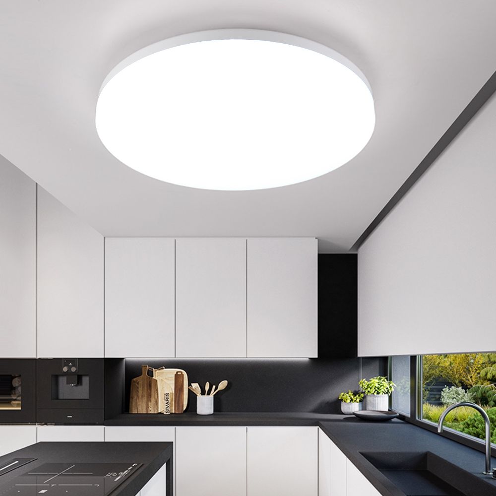 Nordic Modern Designer Round White Led Ceiling Light Fixtures Lamp For Living Room Loft Decor Kitchen Dining Room Bedroom