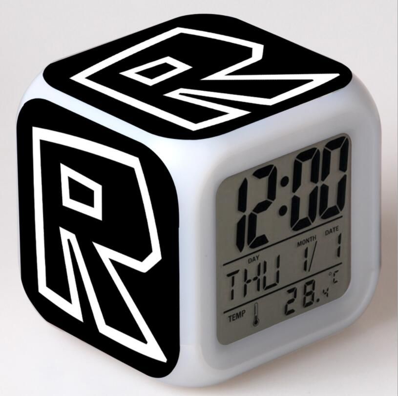 Roblox Action Figures Led 7 Colors Change Touch Light Alarm Desk Watch Boys Girls Toys 3835 - 