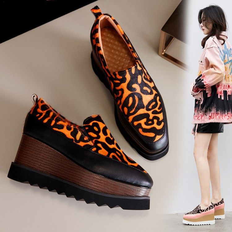 RY RELAA Damen Sneakers Leopard Mode Rindsleder Schuhe Frühjahr neue Lederschuhe Pferdehaar dicke Plattform lässig RY RELAA Damen Sneakers Leopard Mode Rindsleder Schuhe Frühjahr neue Lederschuhe Pferdehaar dicke Plattform lässig