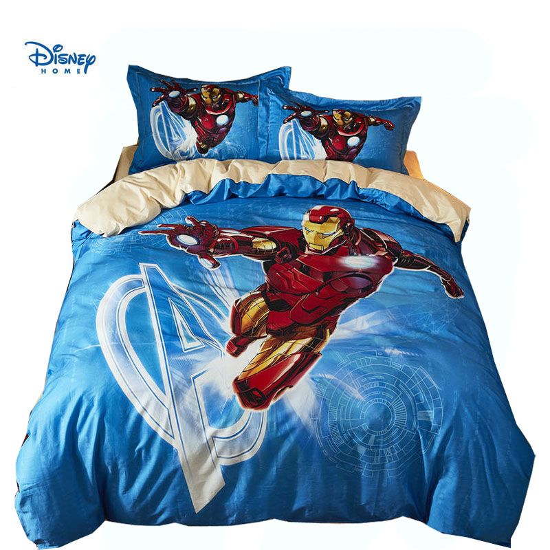 Marvel Iron Man Bed Linen 3d Blue Bedding Full Twin Queen Size 100 See Larger Image