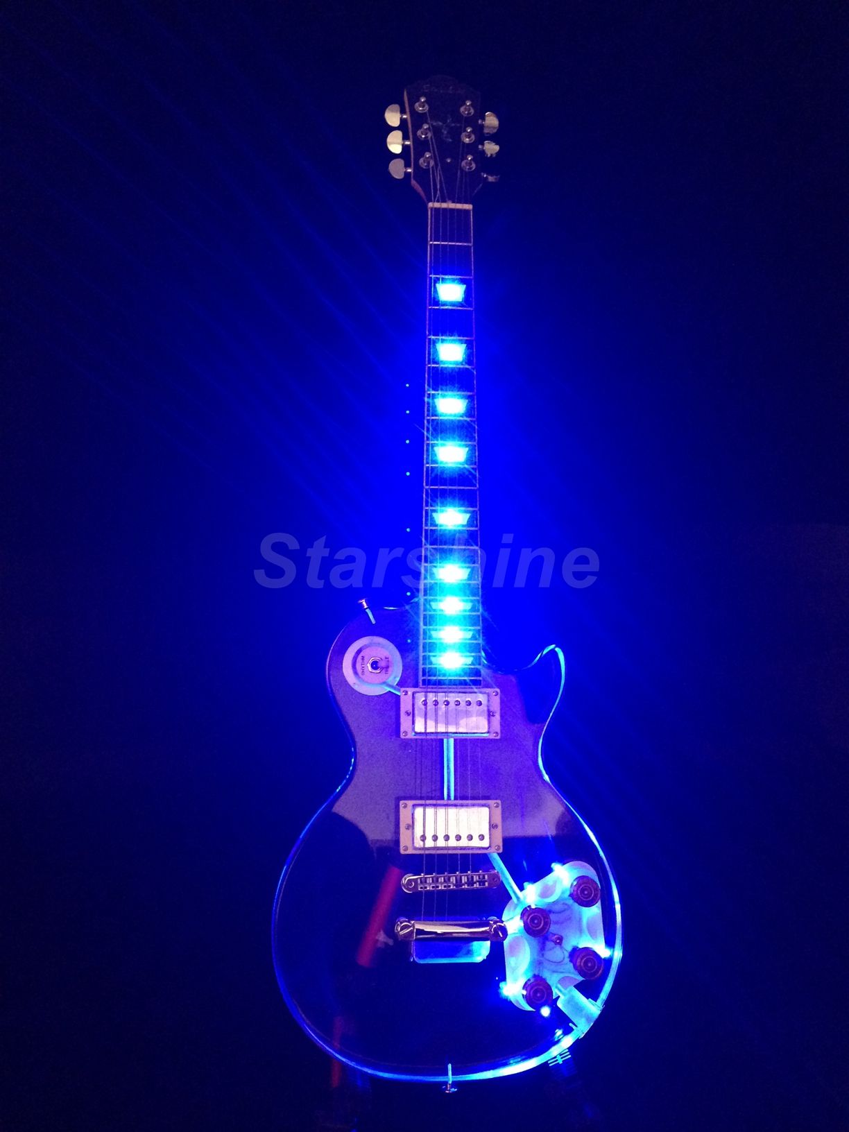 Starshine Electric Guitar DK DLP2 Led Light Guitar Acrylic Body Frets