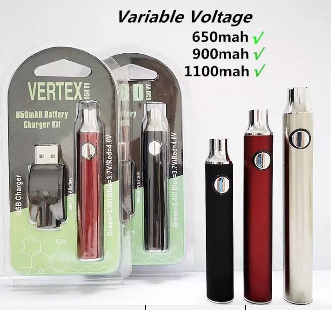 Vertex Voltage Variable 350/650/900/1100mAh Preheating Battery Kit Vape O Pen With Wireless