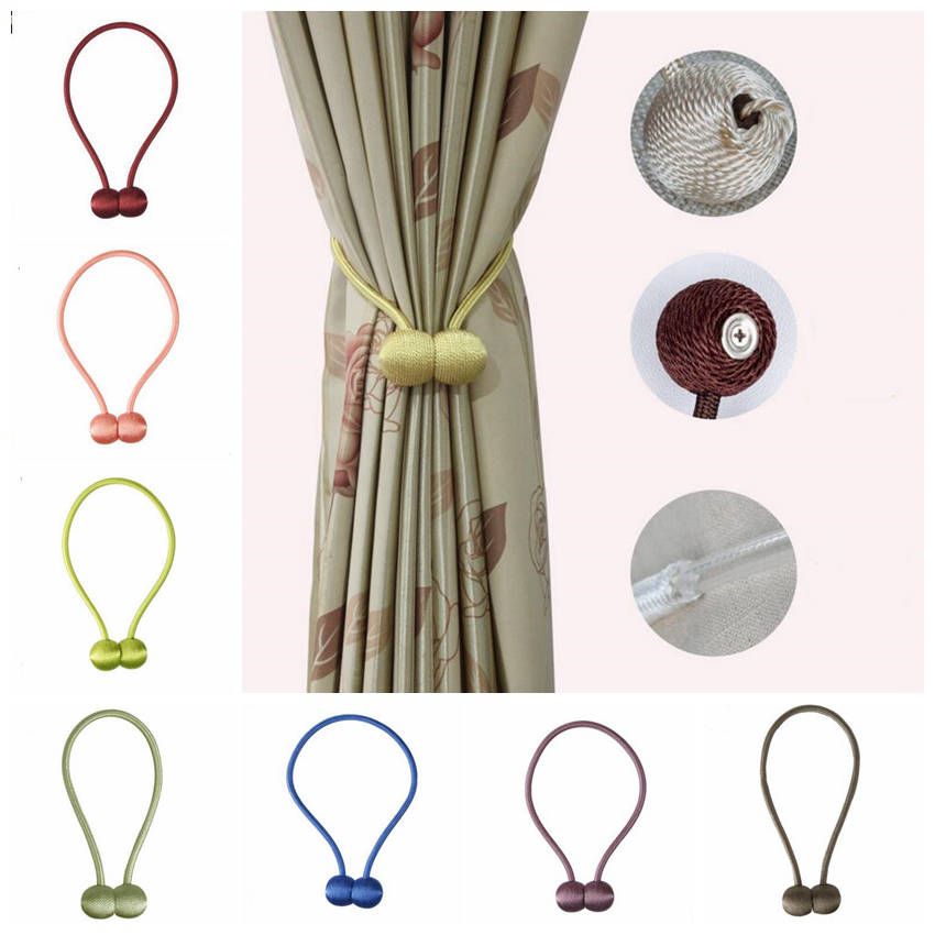 Magnetic Curtain Tiebacks Drape Rope Holdbacks For Magnet Buckle
