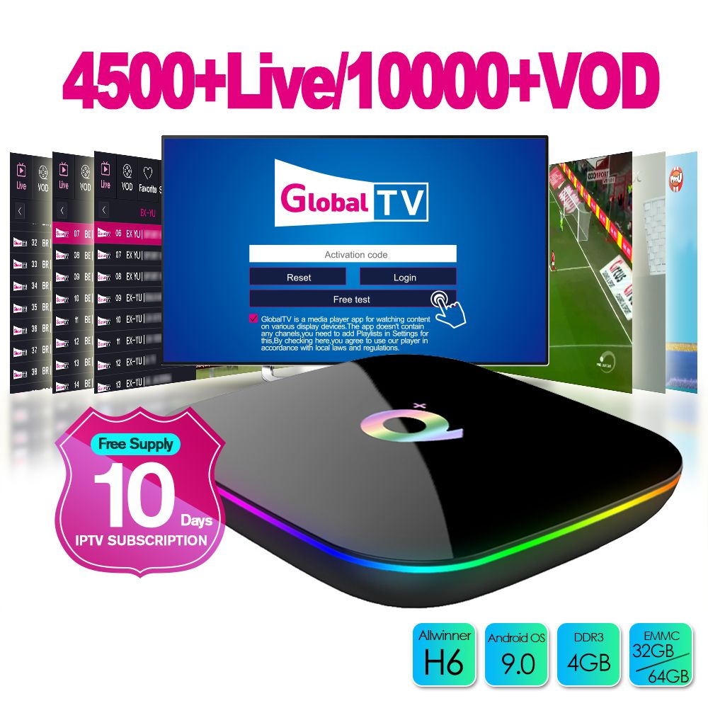 Q+ Plus Smart TV Box Allwinner H6 Quad Core 4GB 32/64GB Support 6K HD