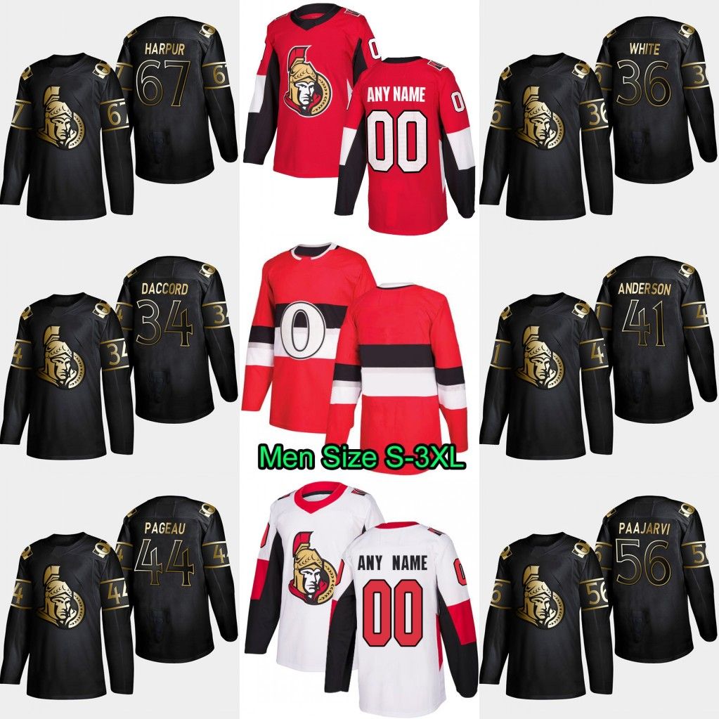 black ottawa senators jersey