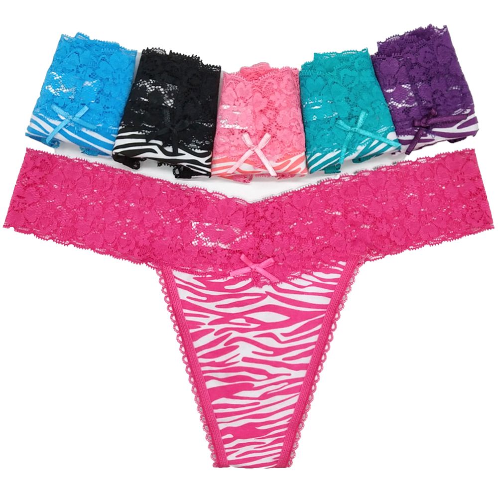 2019 Animal Zebra Print Women Cotton Thong Panties Seamless Cotton Teenage Girls Underwear