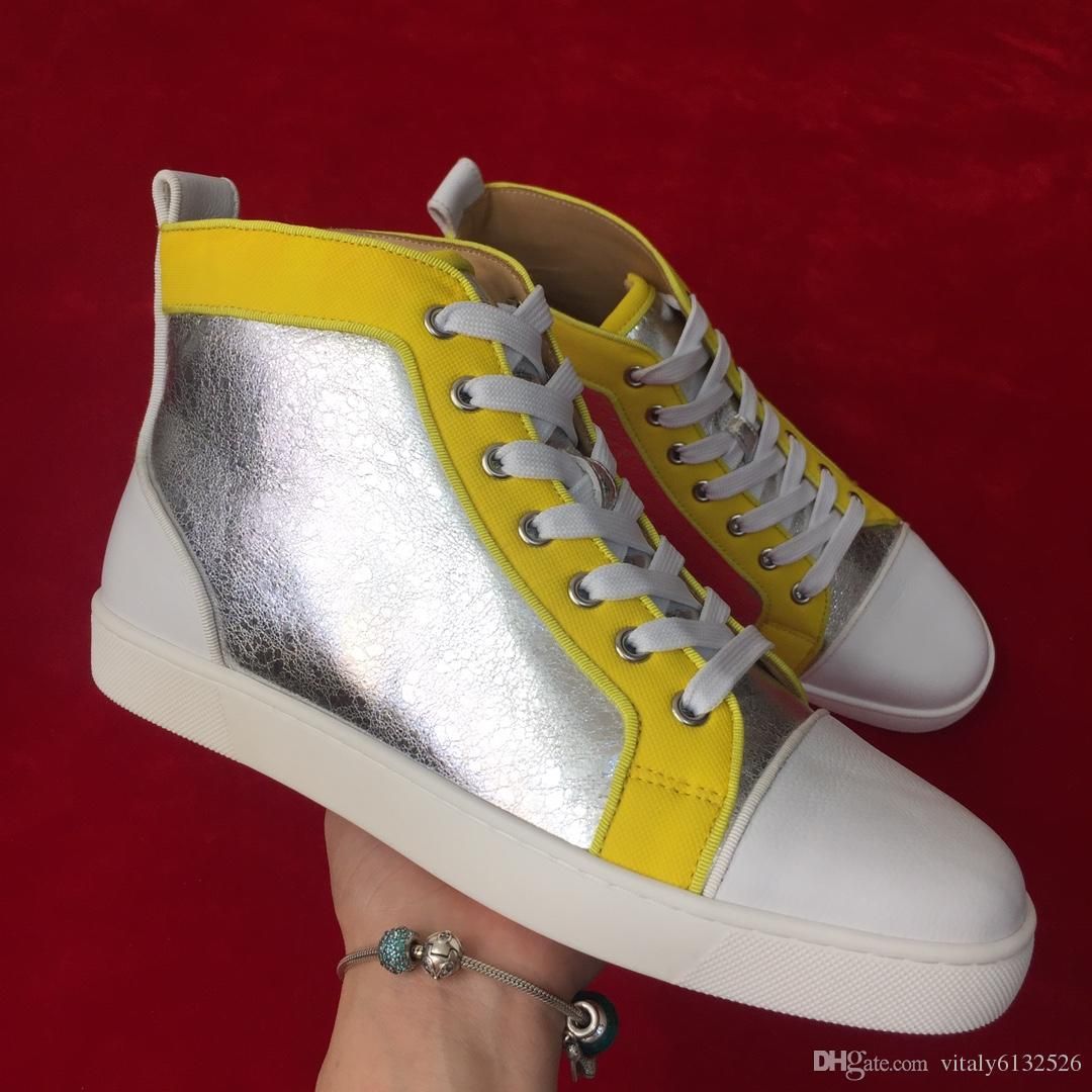 Genuina Zapatos Marca Zapatos Piel Ocio CL Nueva Talón Planos Inferiores con 2018 Rojos Zapatos Casuales Hombre Casuales Famosa cordones Marca Hombres zSUVpGqM
