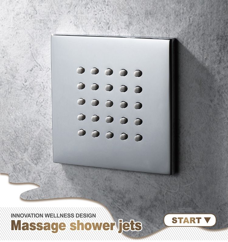 2020 Modern Design Shower Body Jets Wall Mounted 4 Inch Square Shape