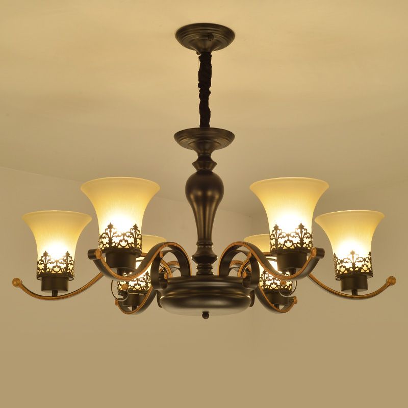 American Modern Glass Shades E26 Led Chandelier Chain Pendant American Modern Glass Shades E26 Led Chandelier Chain Pendant Lighting Lamp Metal Indoor Hanging Lampshades Art
