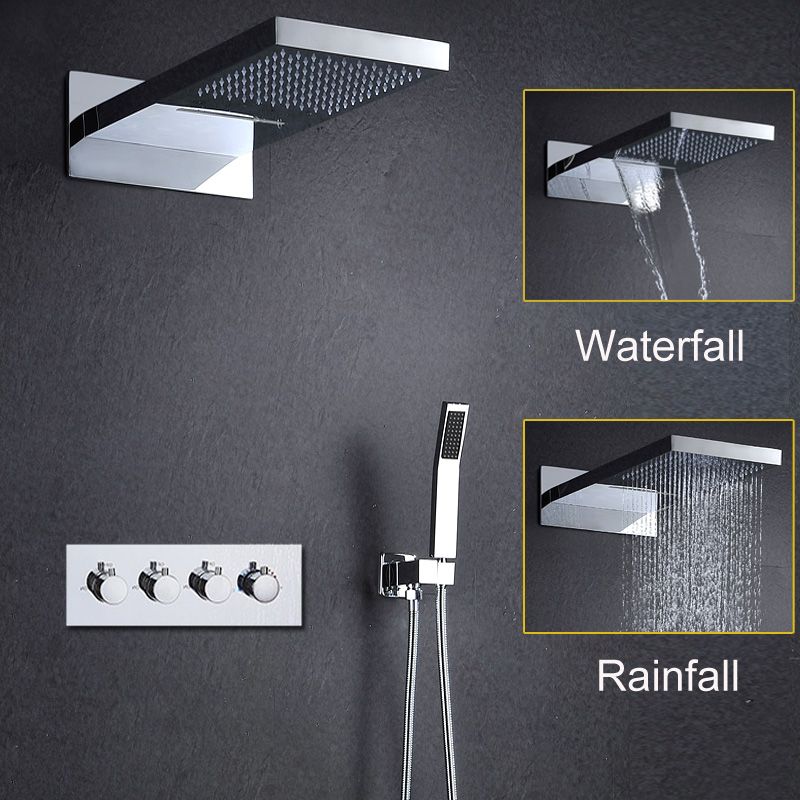 2020 Bathroom Fittings Rain Shower Waterfall Overhead Shower Built In