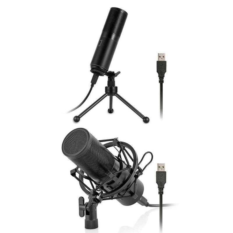 High Sensitivity USB Microphone Wired Condenser Uni Directivity Mic For