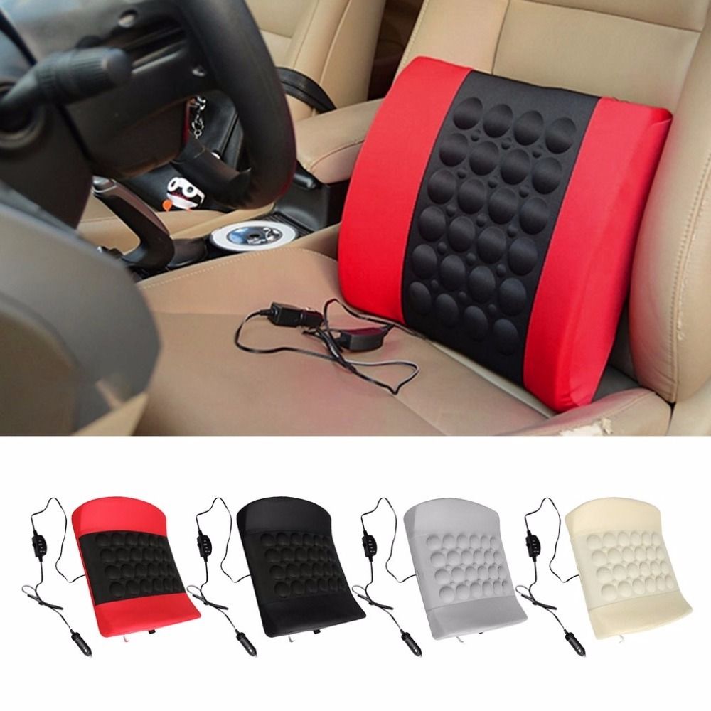4 Colors Electric Massage Car Seat Soft Sponge Waist Support Pillow Bone Stimulate The Circulation Of Blood Cushion Styling