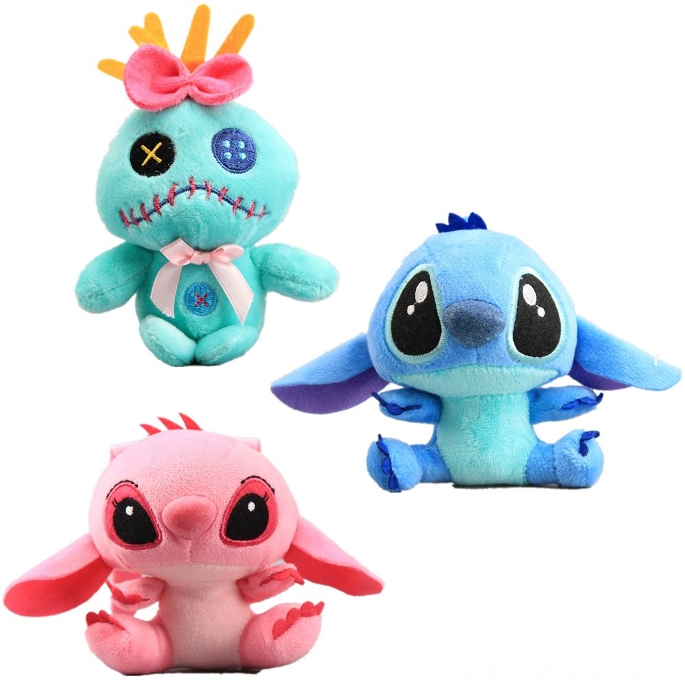 stitch and angel plush dolls