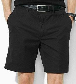 black and white polo shorts