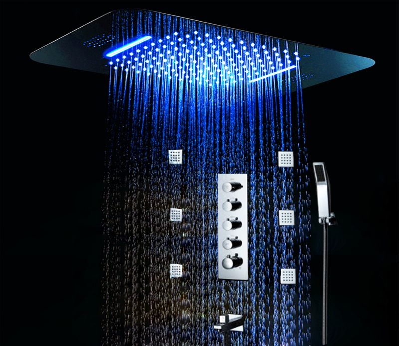 2020 Bathroom Ceiling Mounted Music Shower Set Faucet Tap Multi