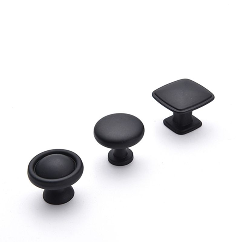 2020 Alloy Black Round Knobs And Pulls Furniture Handles And