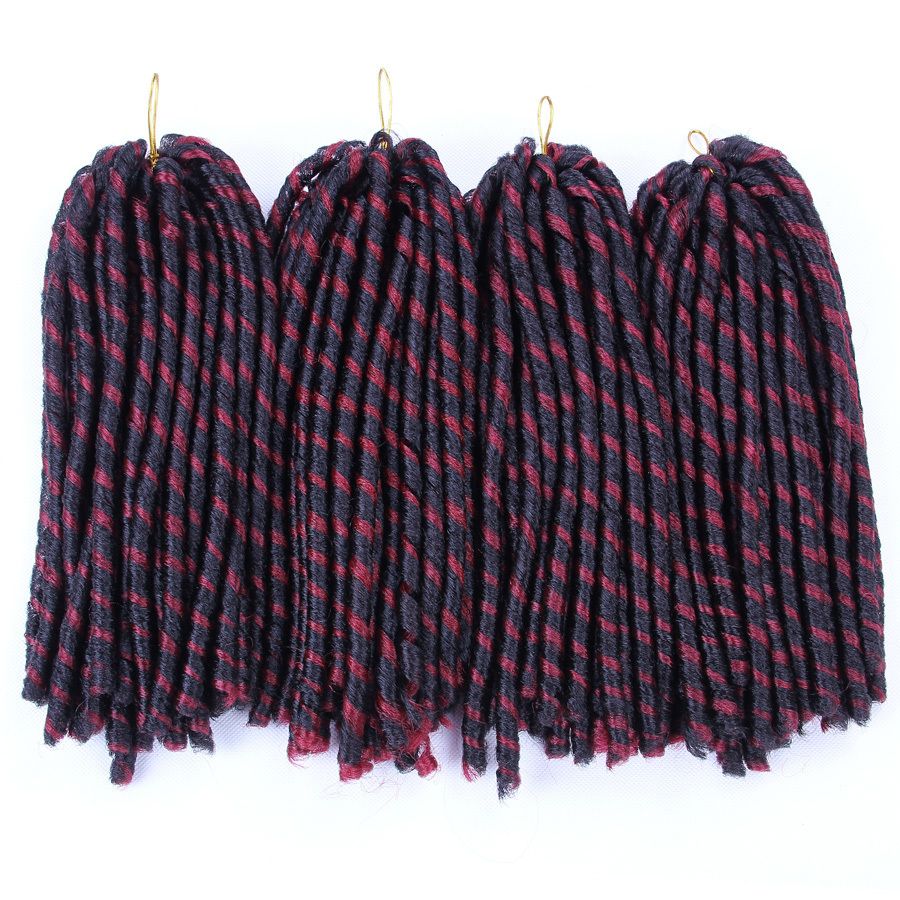 14inch Kanekalon Soft Dreadlocks Crochet Braid Hair Extensions Synthetic Dread Hairstyles Black Crochet Reggae Hair