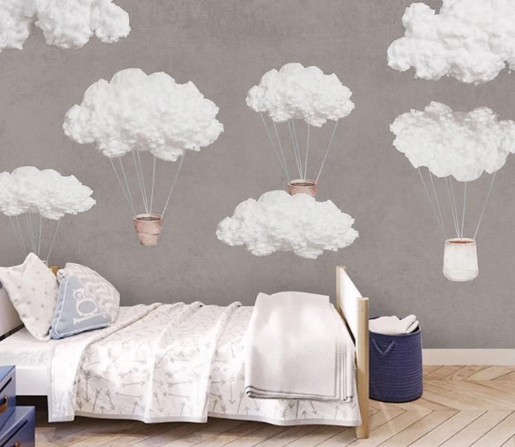 3D Kids Wallpaper Mural Children'S Room Sky Creative Cloud Bedroom