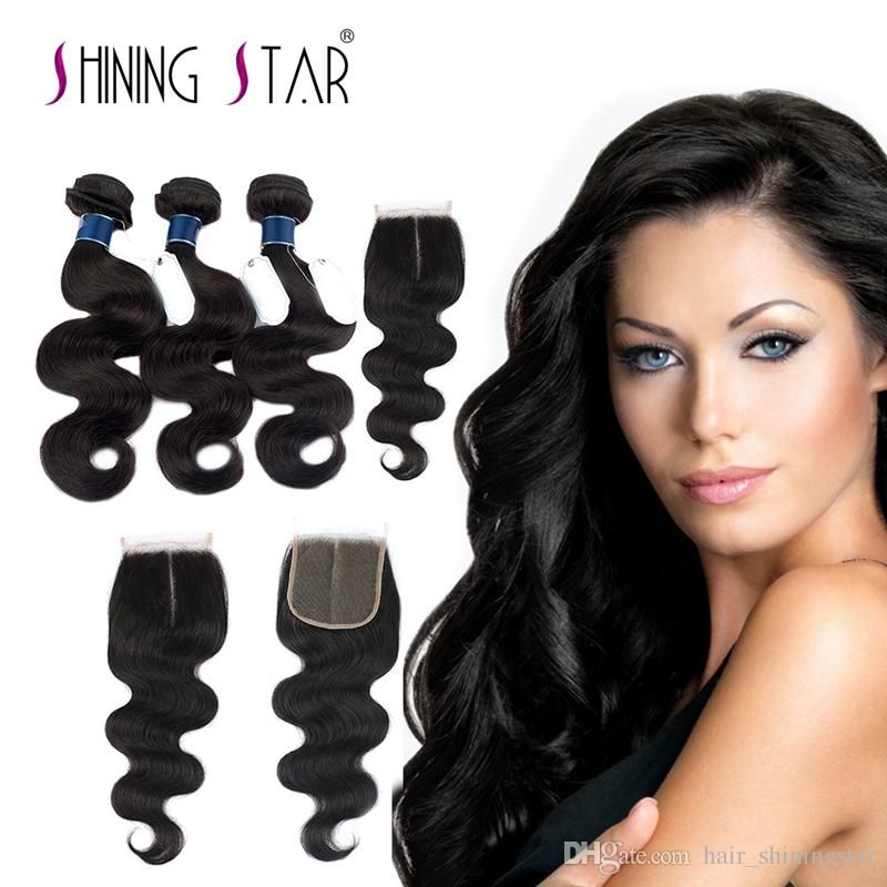 Body Wave Human Hair Bundles Natural Color Shining Star Brazilian