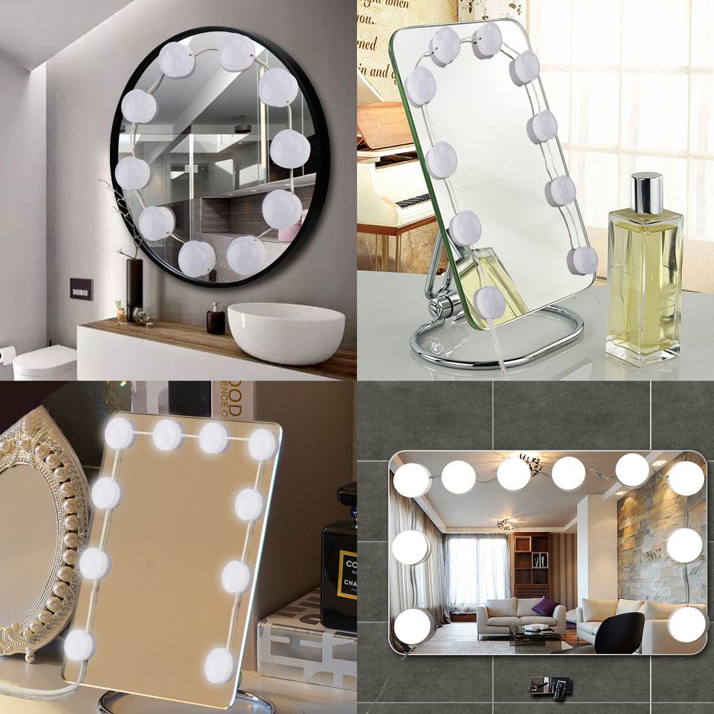 Vanity Led Makeup Mirror Espelho Light Kit For Hollywood Backlit With Dimmable Bulb Espejo De Maquillaje 68