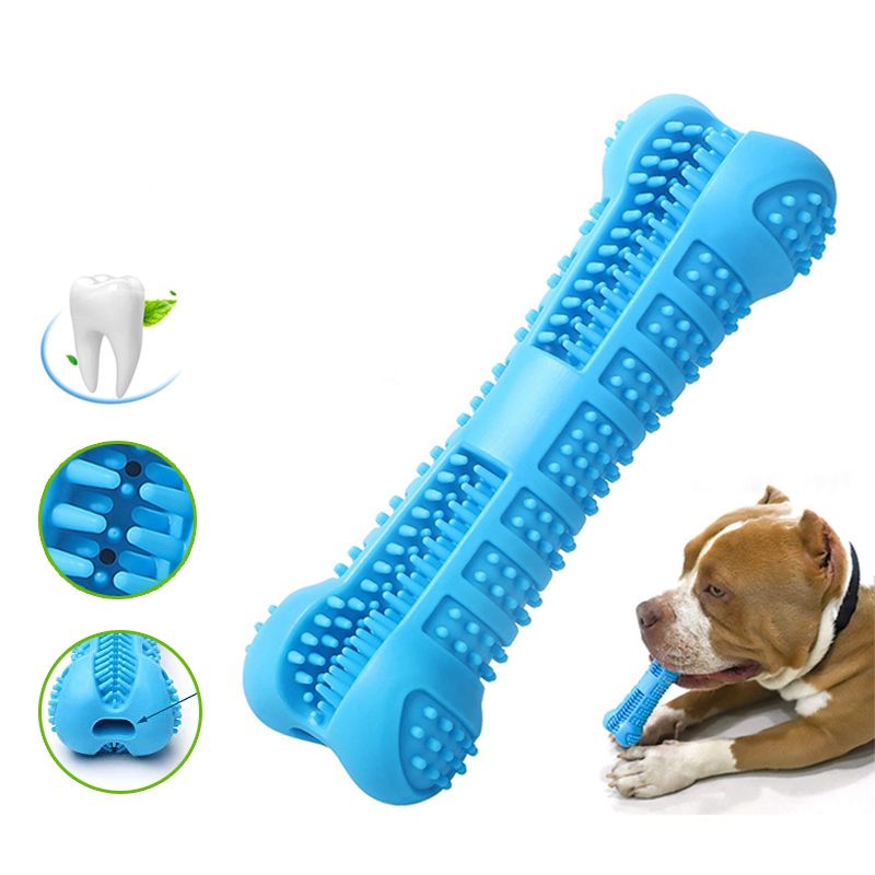 2021 Pets Toothbrush Silicone Chew Toy Teddy Teeth Cleaning Small Dog Bone Shape Stick Perfect