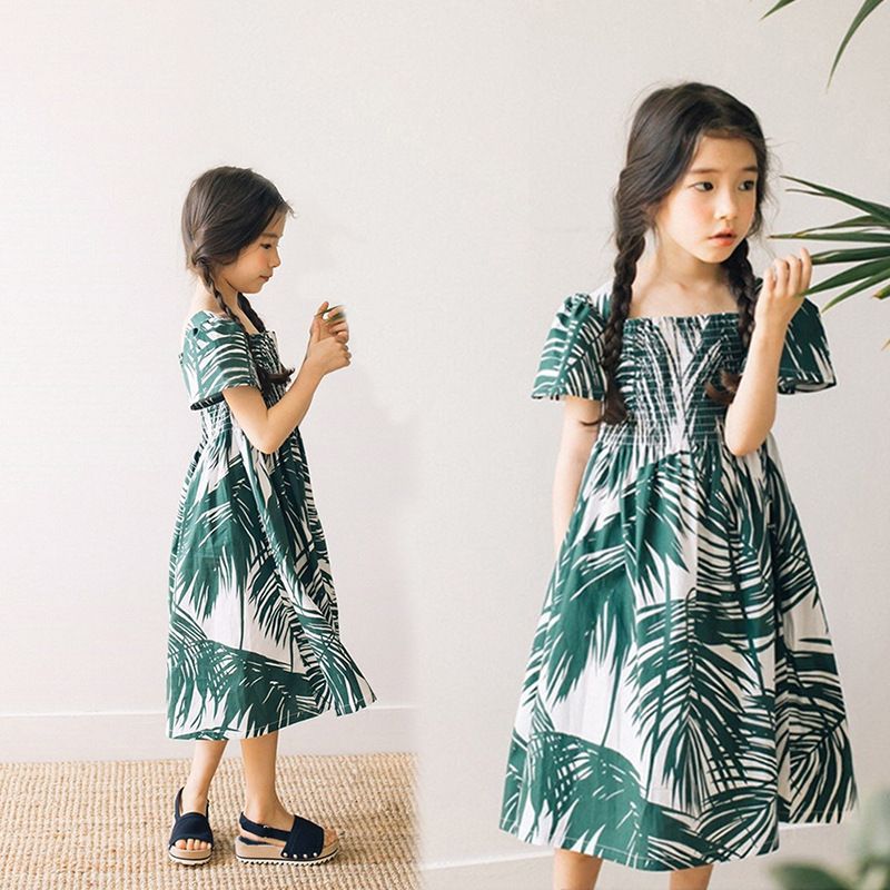 2018 Spring Summer Teenager Girls Dress Long Sleeve Crew Neck Hollow Lace Dress