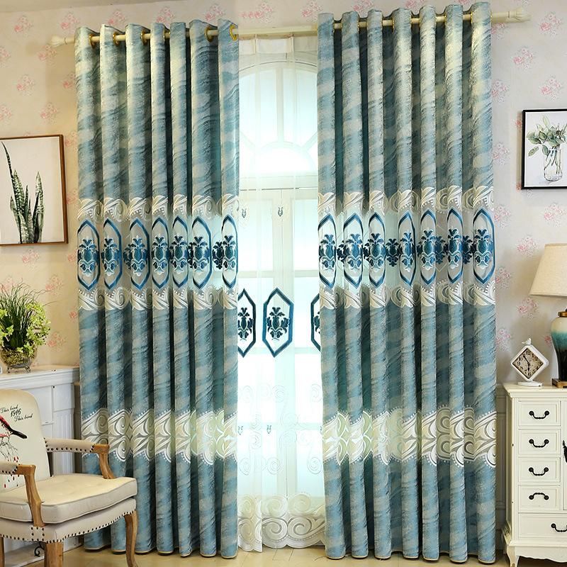 Curtains Blinds Blue Background Rainbow Digital Printing