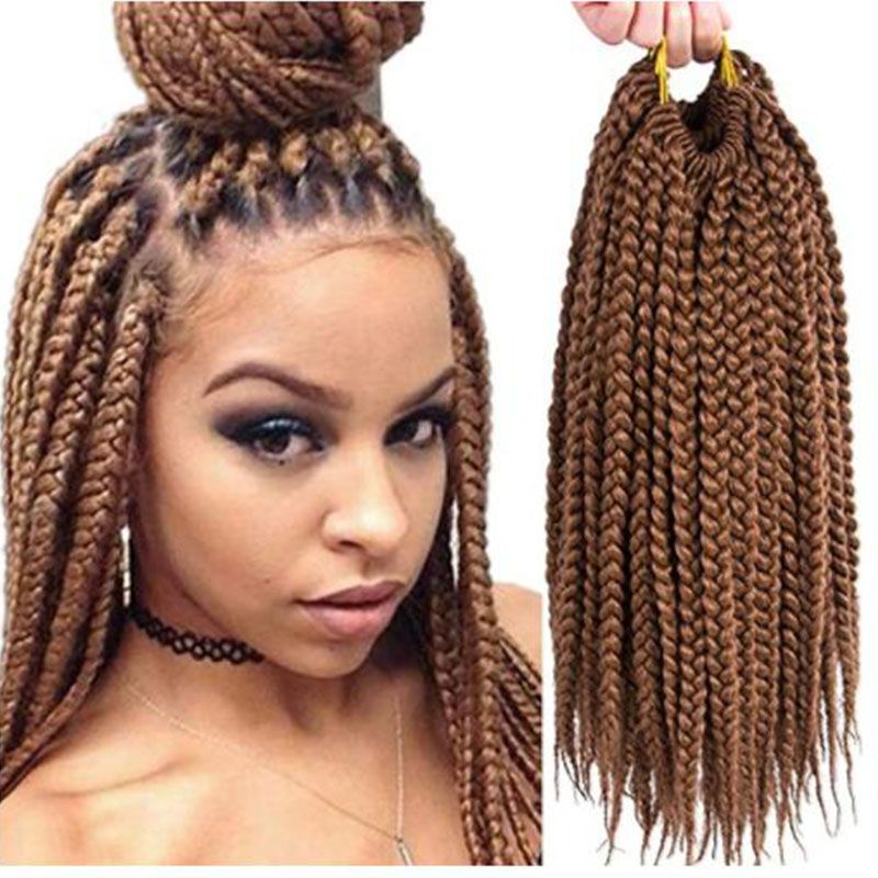 2019 1packs 14 1822 Box Braids Crochet Hair Synthetic Hair Extensions Twist Crochet Braids